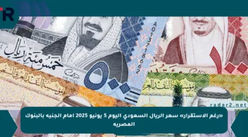 «رغم الاستقرار» سعر الريال السعودي اليوم 5 يونيو 2025 أمام الجنيه بالبنوك المصرية
